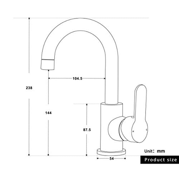 Funime Modern Basin Taps Mixers Bathroom Sink Taps Chrome Brass Single