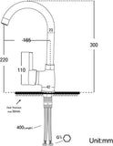 Hapilife 10 Years Warranty Single Lever Swivel Spout Modern Kitchen Sink Basin Mixer Tap with UK Standard Fittings