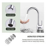Hapilife 10 Years Warranty Single Lever Swivel Spout Modern Kitchen Sink Basin Mixer Tap with UK Standard Fittings