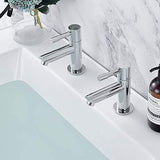 Pair of Hot and Cold Basin Sink Mixer Taps Chrome Bathroom Faucets
