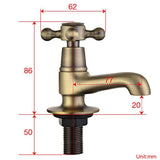 Basin Tap Pair Antique Bronze Sink Mixer Taps Cross Handles Bathroom Faucets Monobloc Peppermint