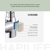 Hapilife 10 Years Warranty Single Lever Swivel Spout Modern Kitchen Sink Basin Mixer Tap with UK Standard Fittings