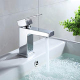 [Basin Tap and Bath Tap] Hapilife Modern Monobloc Bathroom Sink Mixer Faucet and Tub Filler Tap Chrome