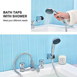 Funime Bathroom Bath Taps with Shower Attachment Mixers Chrome Brass Bath and Shower Taps