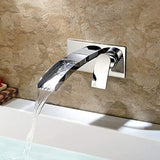 Bathroom Bath Taps Wall Mounted Waterfall Mixer Filler Tap Chrome WasserRhythm