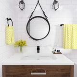 Hapilife Black Basin Taps Waterfall Round Bathroom Sink Taps Mixers Cloakroom Brass with Hoses