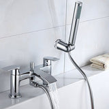 Hapilife Cloakroom Basin Sink Mixer Tap + Bath Filler Hand Held Shower Head Set