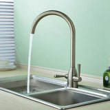 Hapilife® Dual Lever with Swivel Spout Kitchen Tap-Brushed Nickel