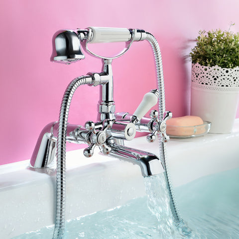 Hapilife® Traditional Victorian Bath Shower Tap – Chrome